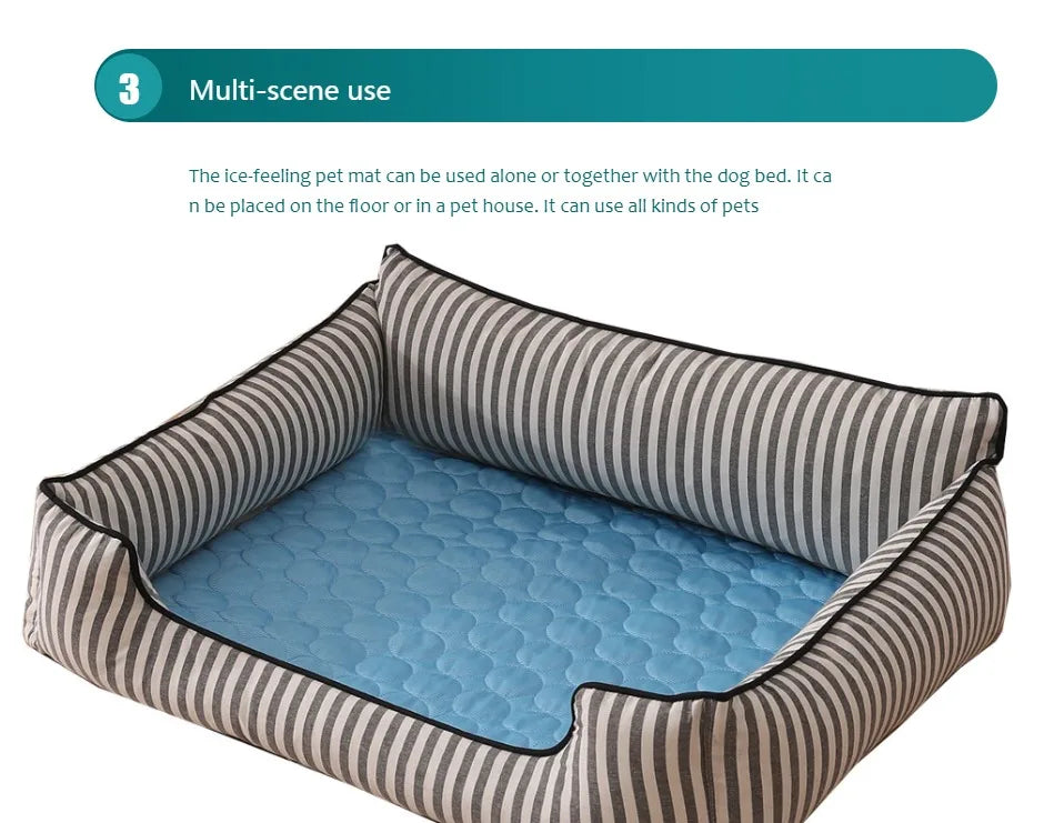 Cooling Pet Bed – Breathable Gel Mat for Summer Comfort