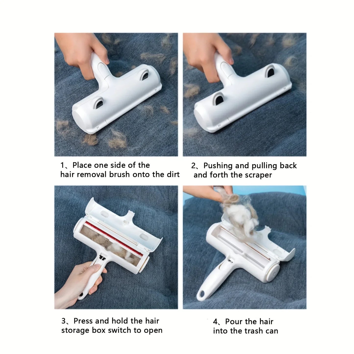 Pet Hair Remover Brush – Reusable Lint & Fur Cleaner for Cats & Dogs