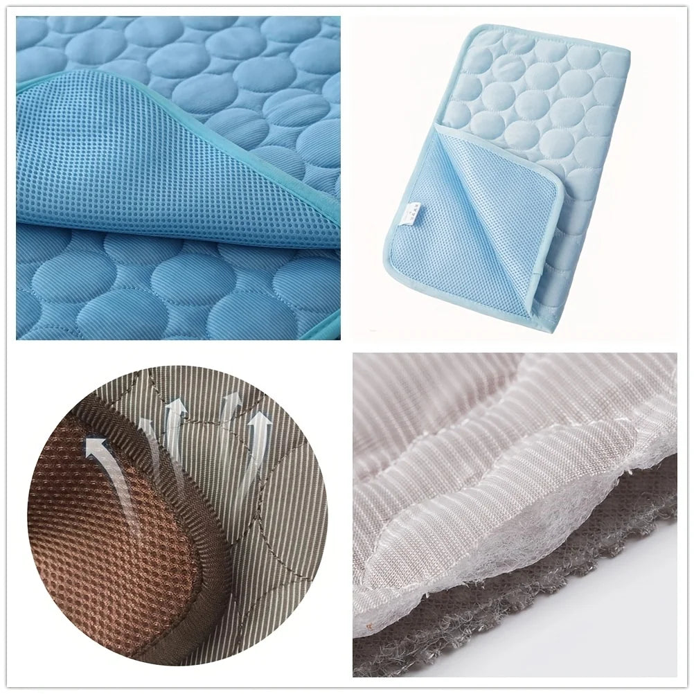Cooling Pet Bed – Breathable Gel Mat for Summer Comfort