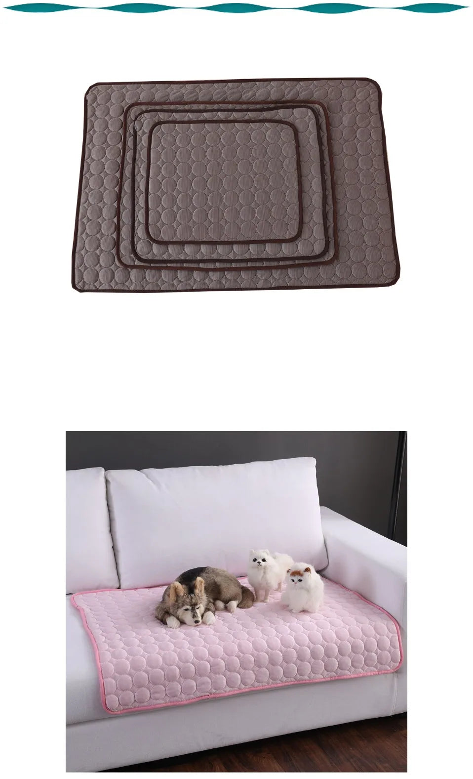 Cooling Pet Bed – Breathable Gel Mat for Summer Comfort