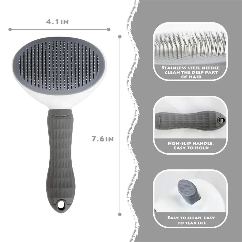 PawPure GroomPro™ Brush – Deshedding Comb for Cats & Dogs