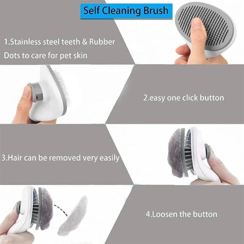 PawPure GroomPro™ Brush – Deshedding Comb for Cats & Dogs