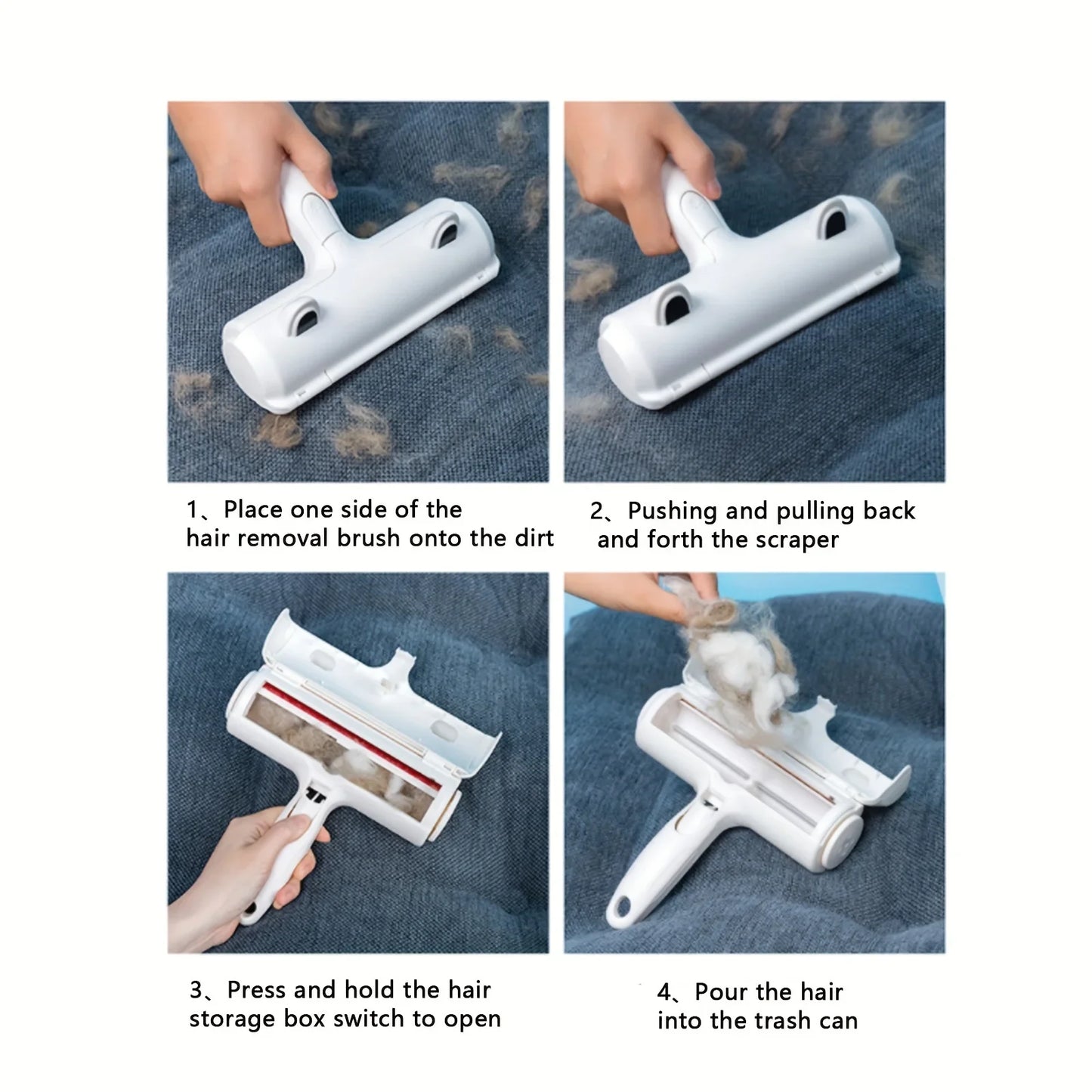 Pet Hair Remover Brush – Reusable Lint & Fur Cleaner for Cats & Dogs