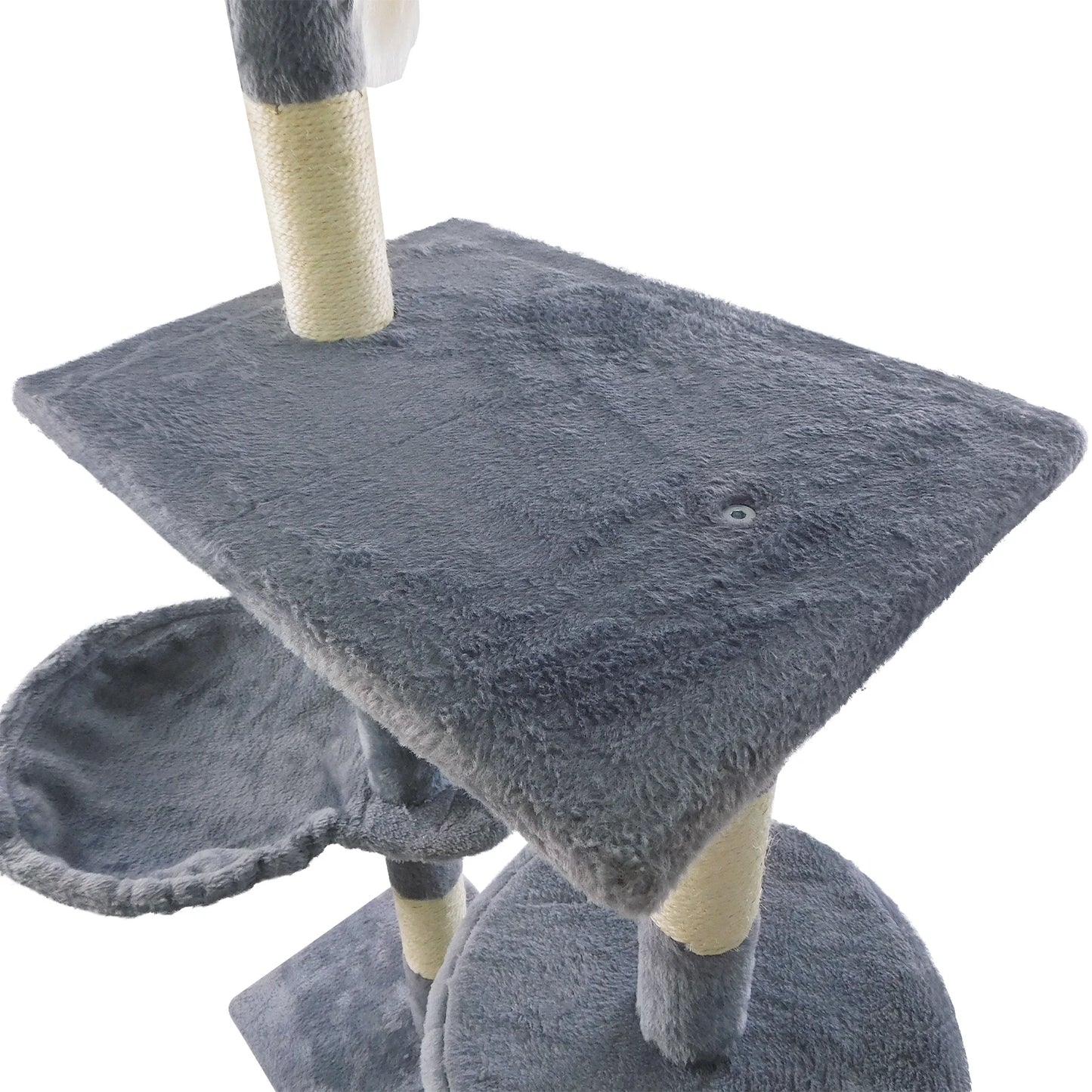PawPure Cat Tower – Multi-Level Tree with Scratcher & Hanging Toys