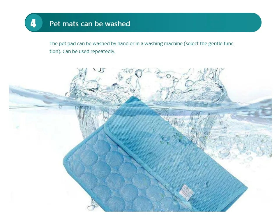 Cooling Pet Bed – Breathable Gel Mat for Summer Comfort