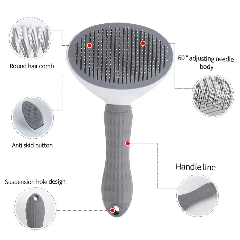 PawPure GroomPro™ Brush – Deshedding Comb for Cats & Dogs