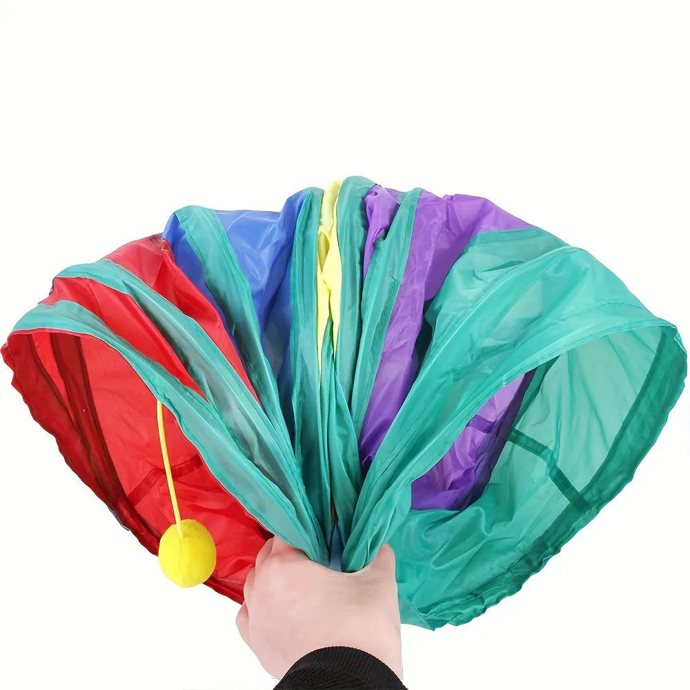 Collapsible Cat Tunnel – Crinkle Play Tube for Indoor Fun